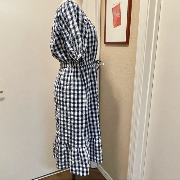 Style & Co. Navy and White Checkered Dress Sz M - Picture 9 of 16